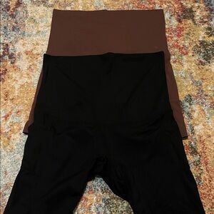 POSHDIVAH Women's Maternity Yoga Shorts Over The Belly Shorts